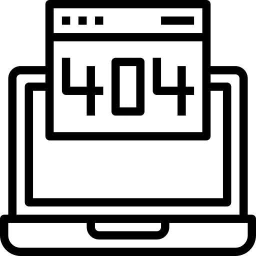 404 error computer laptop browser icon