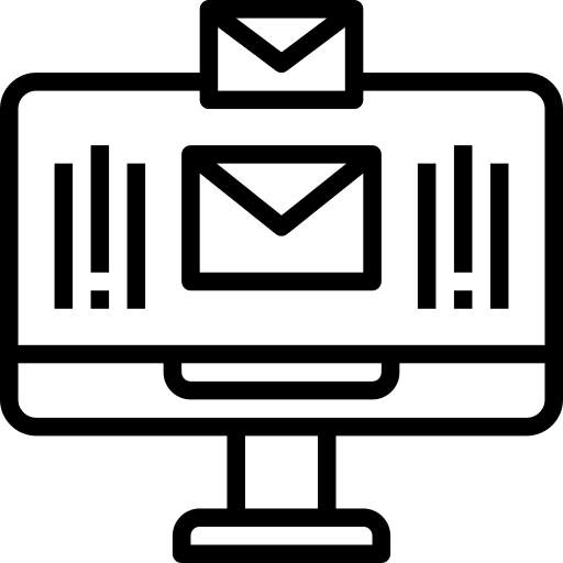 Communications technology send email icon