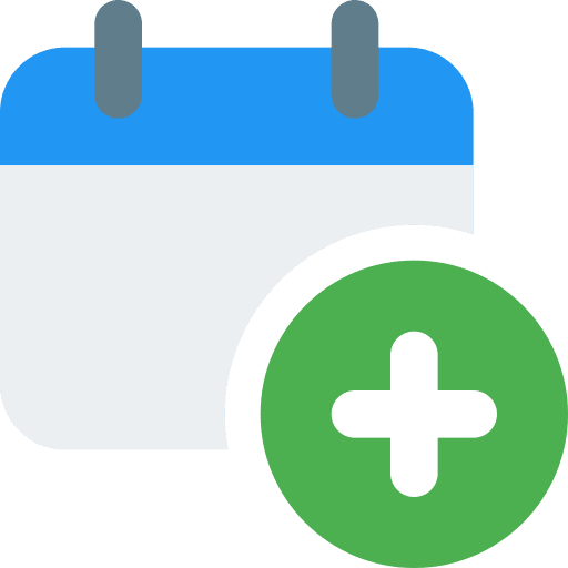 Add time and date calendar plus icon
