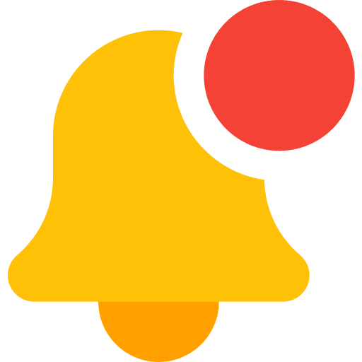 Notification bell ui social media icon