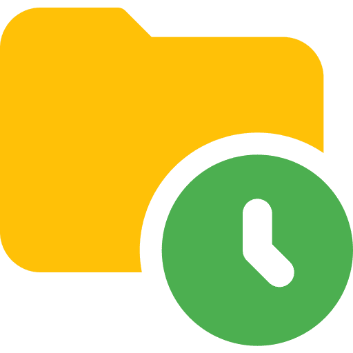 Folder document clock deadline icon