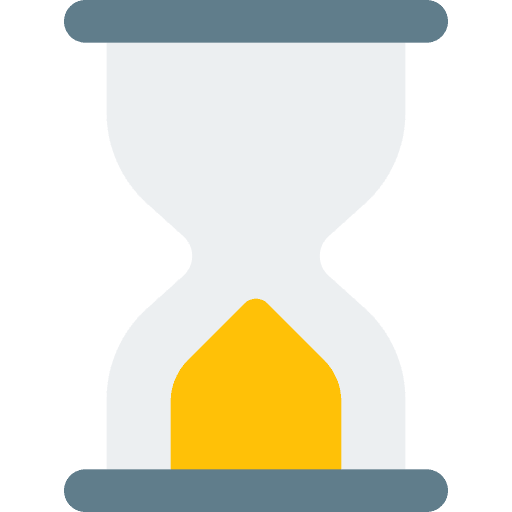 Hourglass clock tools and utensils waiting icon