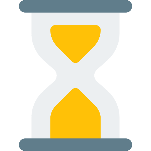 Hourglass long time interface time and date icon