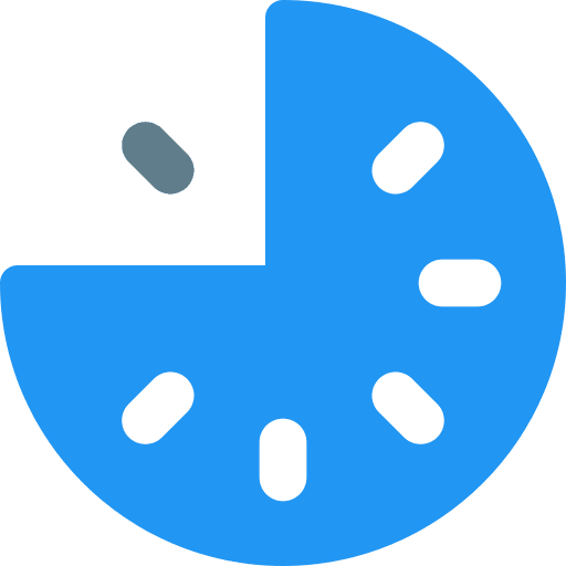 Three quarters three quarters minutes seconds icon