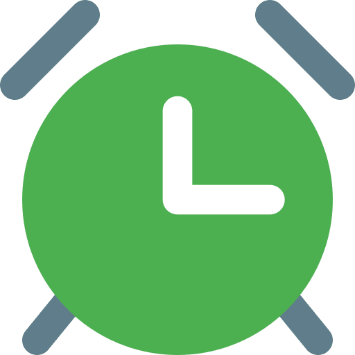 Alarm time and date time timer icon