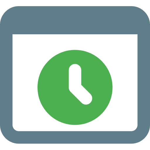 Browser time and date interface calendar icon