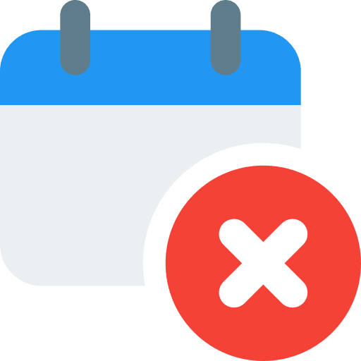 Calendar remove delete cancel icon