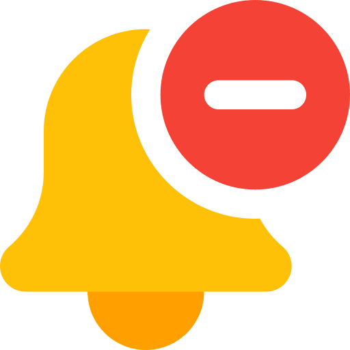 Remove notification tools and utensils alarm icon