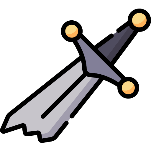 Broken sword weapons medieval tools and utensils icon