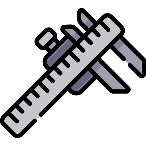 Caliper tools and utensils tool carpenter icon