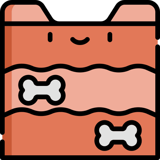 Excavation construction and tools earth bones icon