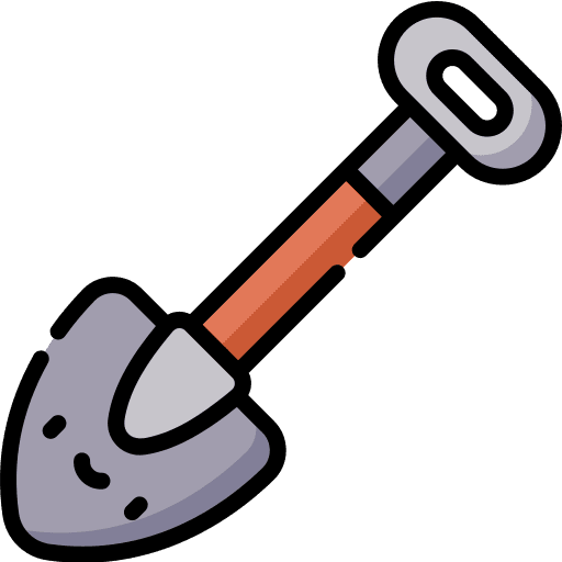 Shovel garden construction and tools soil icon