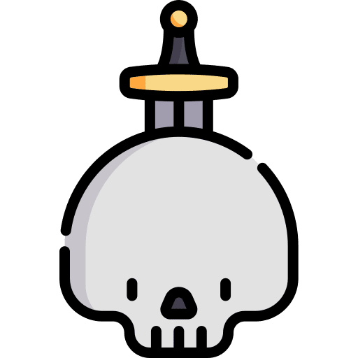 Skull anatomy halloween dead icon