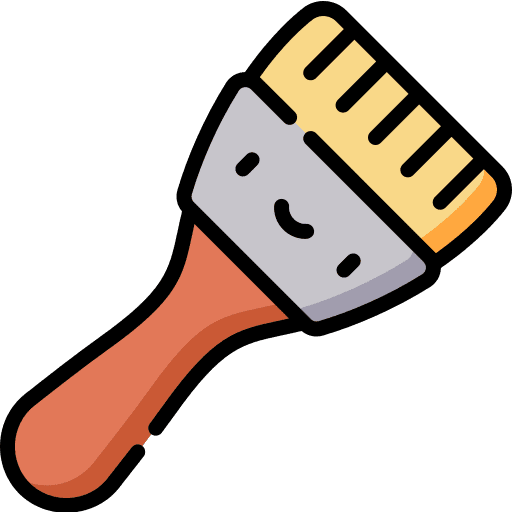 Paint brush art artist tools and utensils icon