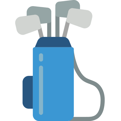 Golf bag hobbies and free time golf sticks golf equipment icon