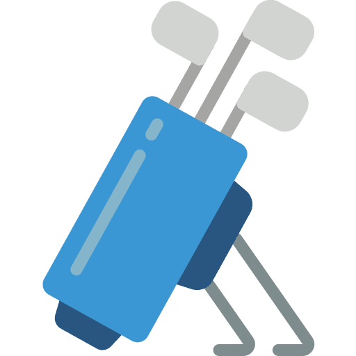 Golf bag sport golf sticks golf bag icon