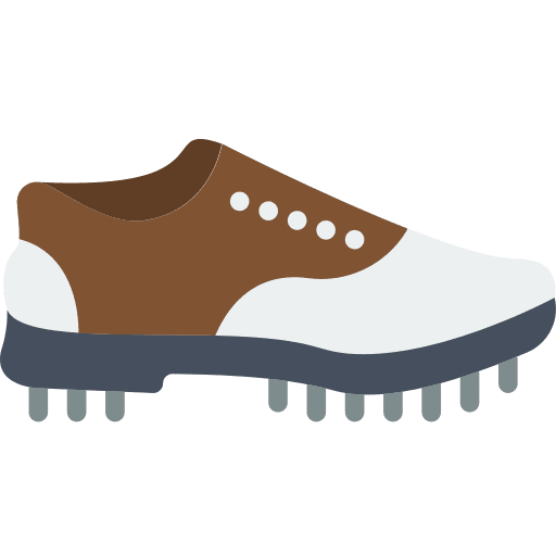 Shoe sports and competition golf wear icon