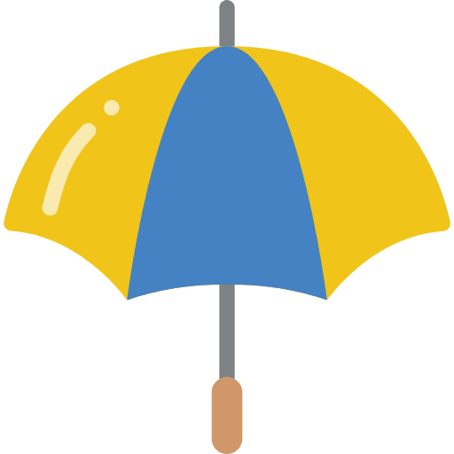 Umbrella protection weather rain icon