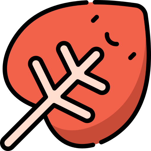 Autumn botanical leaf garden icon