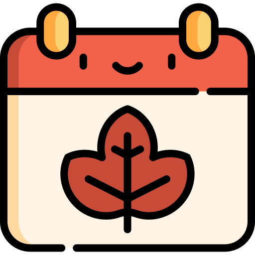 Autumn organization schedule fall icon