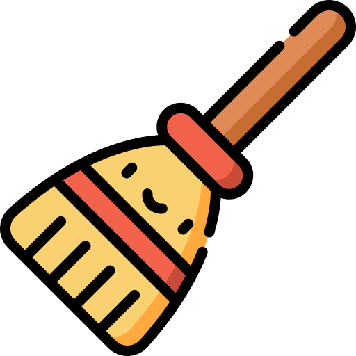 Broom broom broomstick wiping icon
