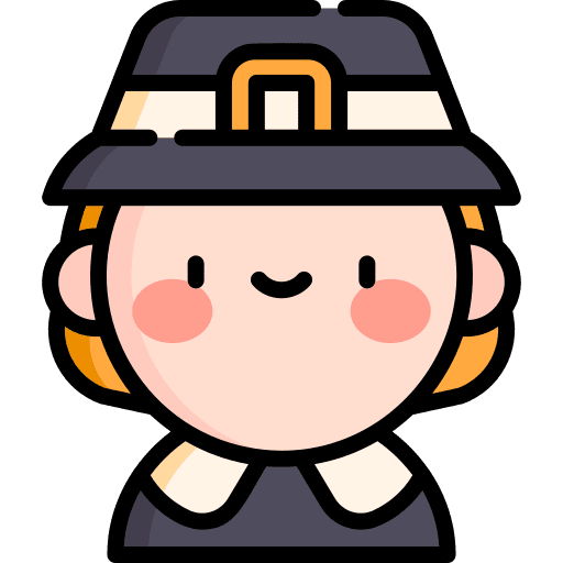 Pilgrim man hat people icon