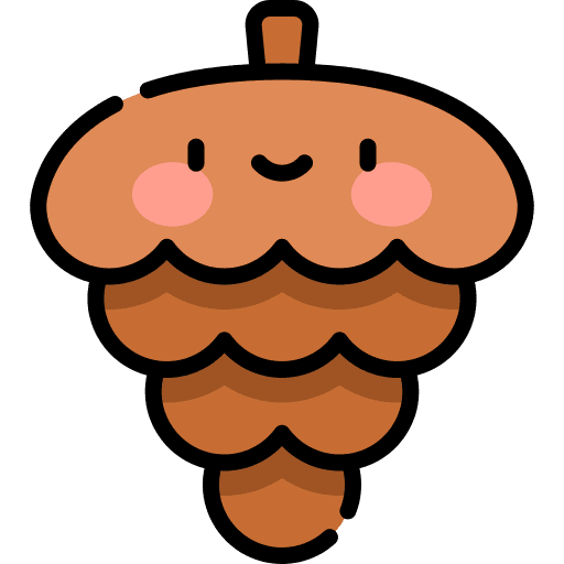 Pine cone nature food and restaurant pine cone icon
