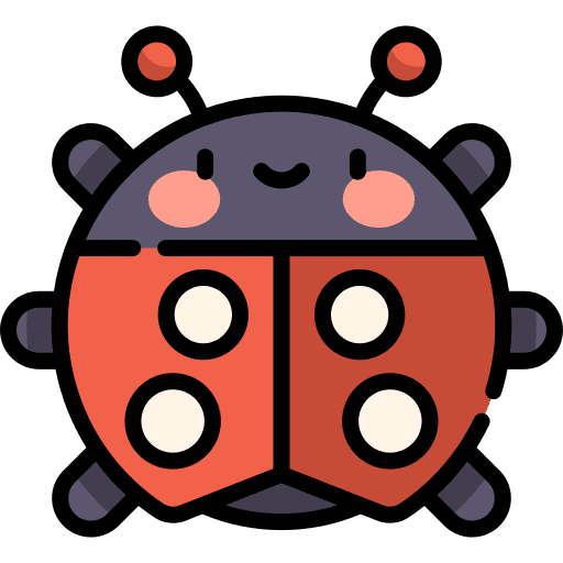 Ladybug farming and gardening ladybug animals icon