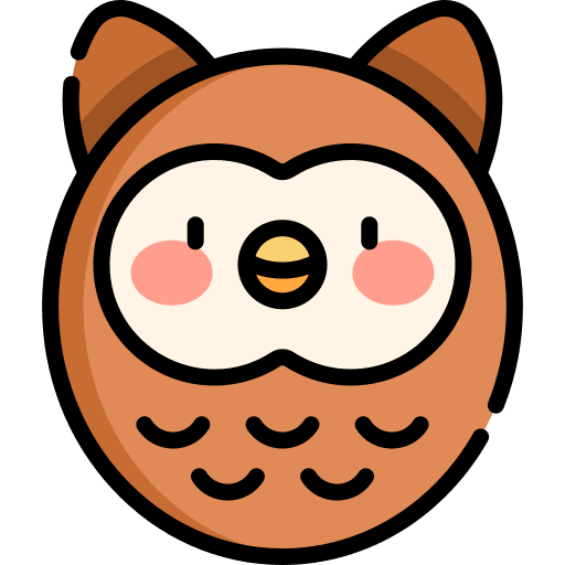 Owl bird hunter animals icon