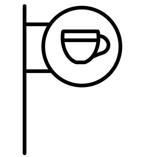 Cafe food and restaurant buildings cafe icon