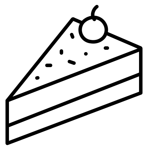 Cake slice sweet cake slice food and restaurant icon