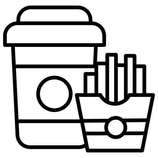 Chips cafe chips coffee icon