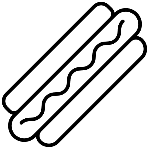 Hot dog food and restaurant fast food sausage icon