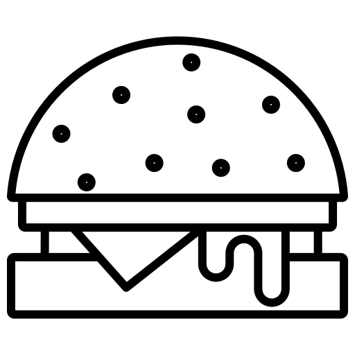 Burger menu cheese hamburger icon