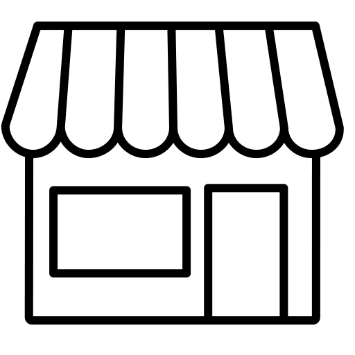 Cafe food and restaurant cafe building icon