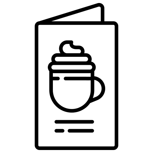 Menu cafe coffee shop food and restaurant icon