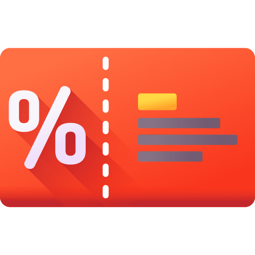 Coupon money discount commerce and shopping icon