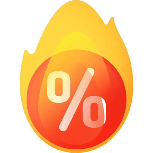 Discount bargains fire discount icon