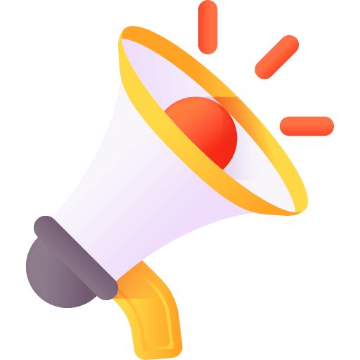 Megaphone marketing loud call to action icon