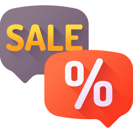 Sales discount commerce and shopping sales icon