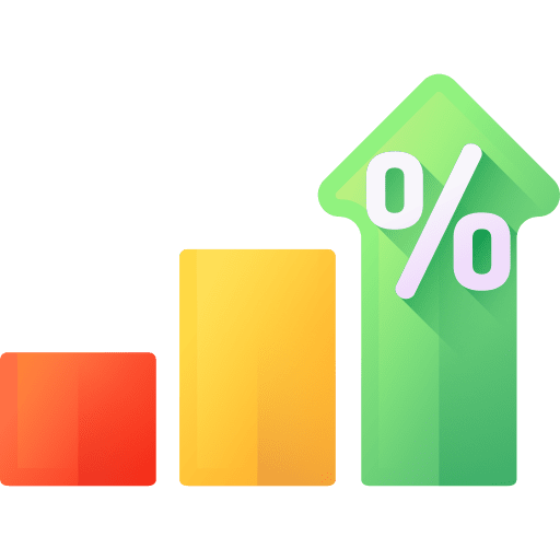 Stats line graph statistics percentage icon