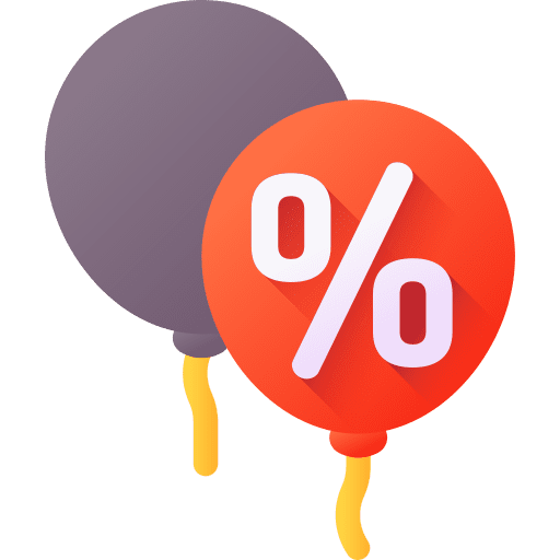 Balloon commerce decoration sales icon
