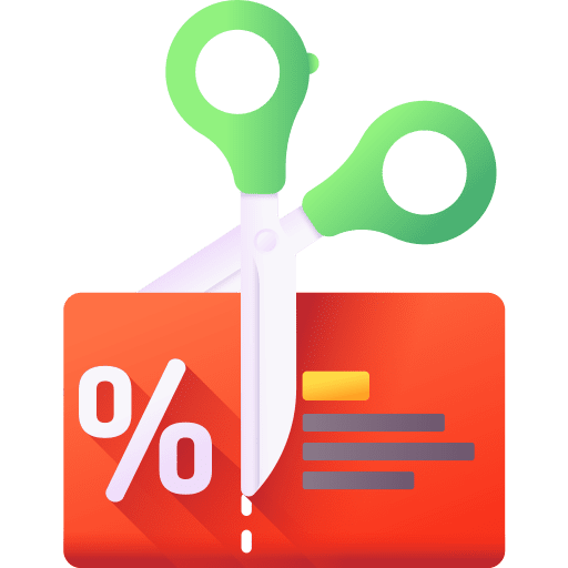 Coupon commerce and shopping voucher shopping icon