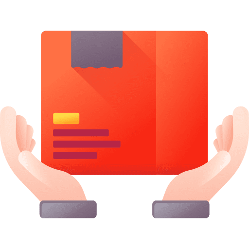 Delivery shipping box receiving icon