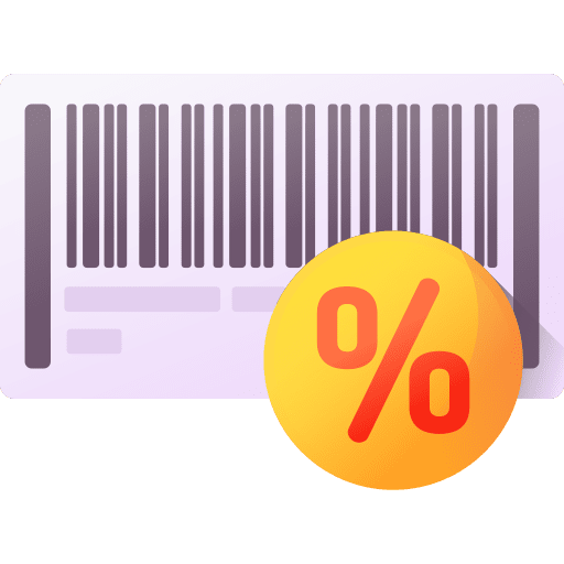 Barcode offer commerce sale icon