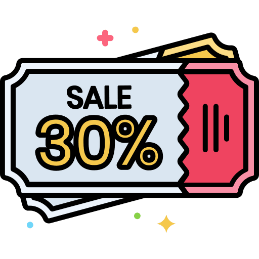 Coupons sales currency percentage icon
