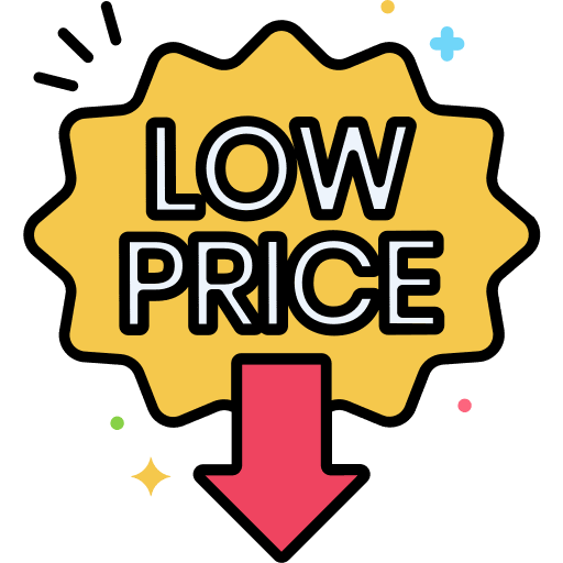 Sign low commerce and shopping down arrow icon