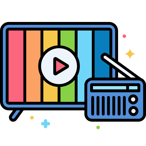 Tv screen communications mass media tv screen icon