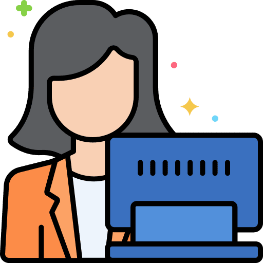 Woman merchant professions and jobs work icon