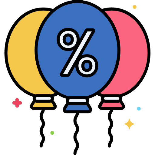 Balloons discount event fly icon